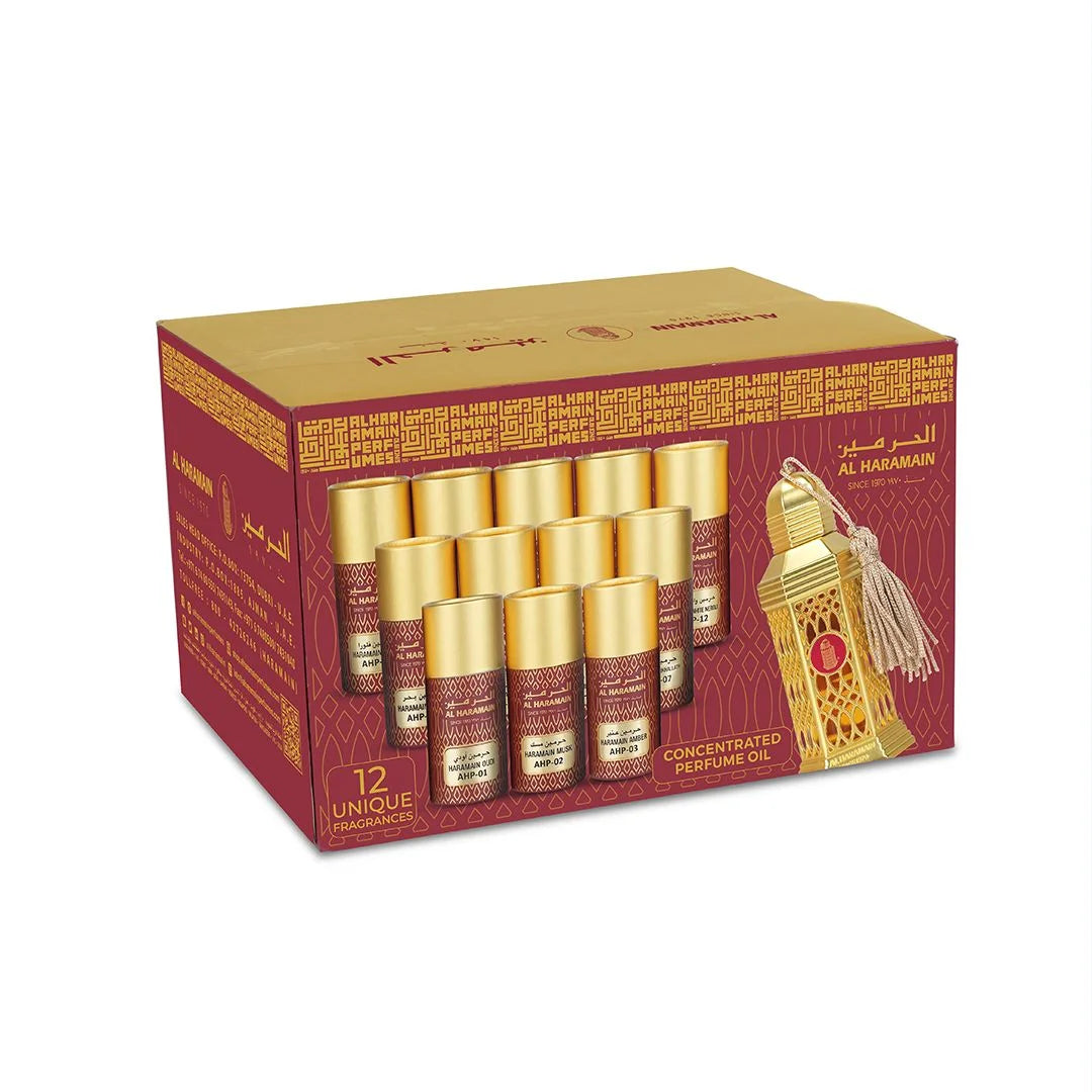 Haramain Variety of Twelve,12ml *12pcs, Concentrated Perfume Oil