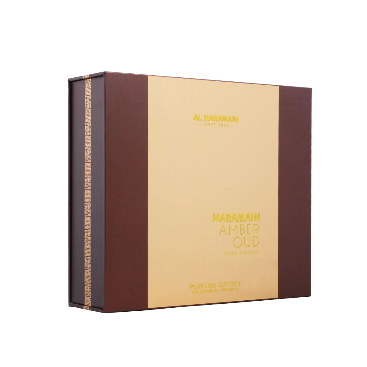 Haramain Amber Oud Gold Edition Perfume Gift Set with Chain Locket