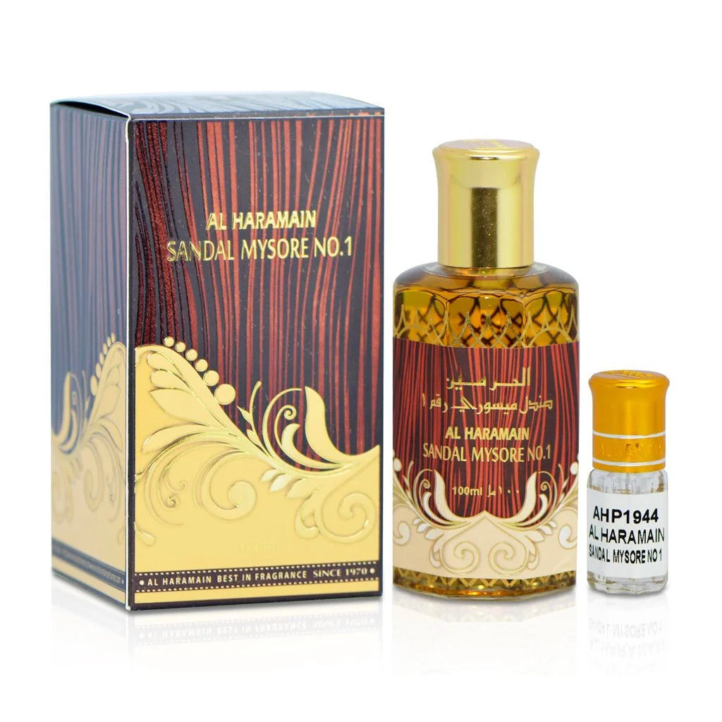 Haramain Sandal Mysore No.1, 100ml, Concentrated Perfume Oil