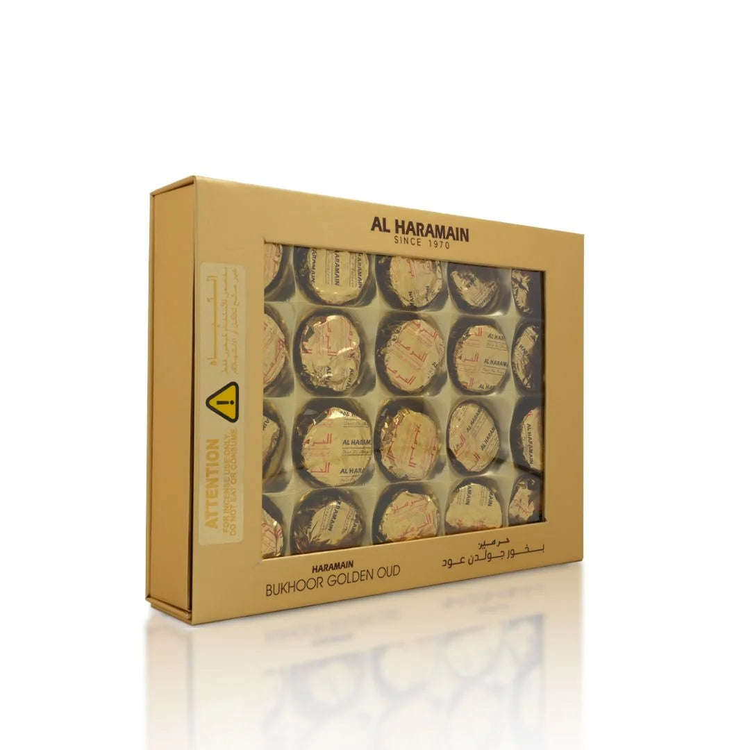 Haramain Bukhoor Golden Oud (10gms x 20 Tablets)